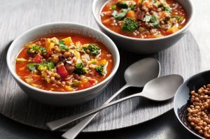 Inspiration for a healthy life - Lentil sweet potato and pancetta soup.jpg